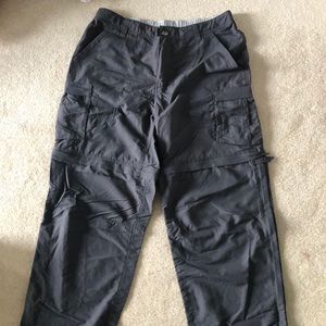 REI hiking pants that zip off to shorts